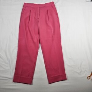 LOFT Outlet High Rise Straight Pink Trousers Pants Size M